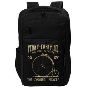 Penny Farthing Bike Retro Vintage Bicycle Cycling Impact Tech Backpack