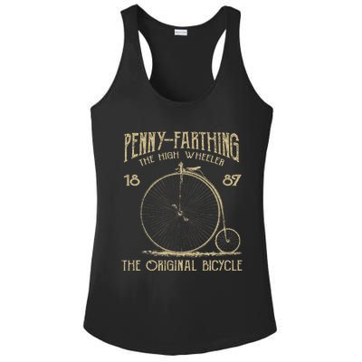 Penny Farthing Bike Retro Vintage Bicycle Cycling Ladies PosiCharge Competitor Racerback Tank