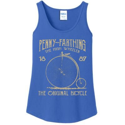 Penny Farthing Bike Retro Vintage Bicycle Cycling Ladies Essential Tank