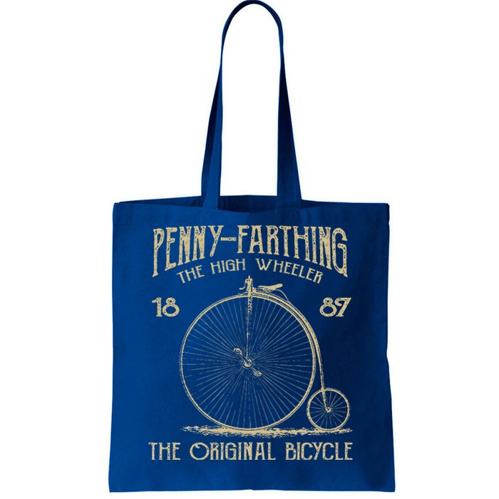 Penny Farthing Bike Retro Vintage Bicycle Cycling Tote Bag