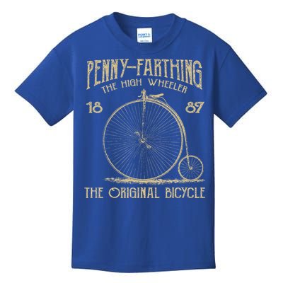 Penny Farthing Bike Retro Vintage Bicycle Cycling Kids T-Shirt