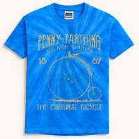 Penny Farthing Bike Retro Vintage Bicycle Cycling Kids Tie-Dye T-Shirt