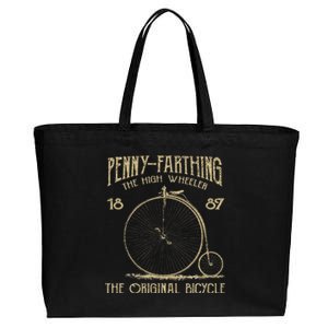 Penny Farthing Bike Retro Vintage Bicycle Cycling Cotton Canvas Jumbo Tote