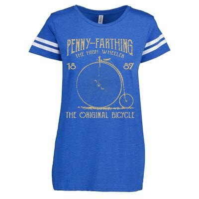 Penny Farthing Bike Retro Vintage Bicycle Cycling Enza Ladies Jersey Football T-Shirt