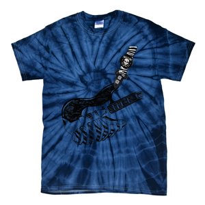 Rock Bass Guitar Skull Rock Guitarist Bass Player Musician Tie-Dye T-Shirt