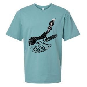 Rock Bass Guitar Skull Rock Guitarist Bass Player Musician Sueded Cloud Jersey T-Shirt