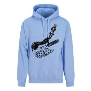 Rock Bass Guitar Skull Rock Guitarist Bass Player Musician Unisex Surf Hoodie