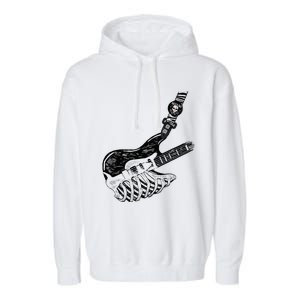 Rock Bass Guitar Skull Rock Guitarist Bass Player Musician Garment-Dyed Fleece Hoodie