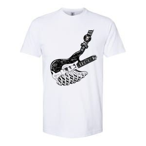 Rock Bass Guitar Skull Rock Guitarist Bass Player Musician Softstyle CVC T-Shirt