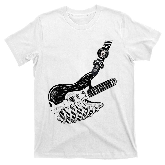 Rock Bass Guitar Skull Rock Guitarist Bass Player Musician T-Shirt