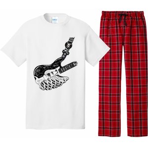 Rock Bass Guitar Skull Rock Guitarist Bass Player Musician Pajama Set