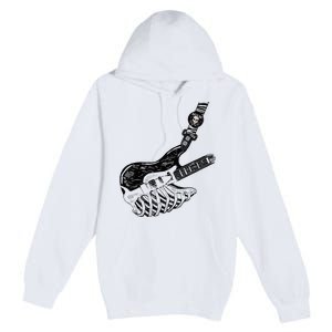 Rock Bass Guitar Skull Rock Guitarist Bass Player Musician Premium Pullover Hoodie