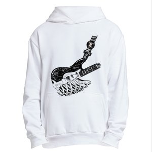 Rock Bass Guitar Skull Rock Guitarist Bass Player Musician Urban Pullover Hoodie