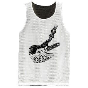 Rock Bass Guitar Skull Rock Guitarist Bass Player Musician Mesh Reversible Basketball Jersey Tank