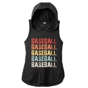 Retro Baseball Gift Baseball Lover Funny Gift Ladies PosiCharge Tri-Blend Wicking Draft Hoodie Tank