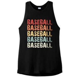 Retro Baseball Gift Baseball Lover Funny Gift Ladies PosiCharge Tri-Blend Wicking Tank