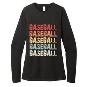 Retro Baseball Gift Baseball Lover Funny Gift Womens CVC Long Sleeve Shirt