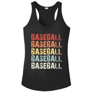 Retro Baseball Gift Baseball Lover Funny Gift Ladies PosiCharge Competitor Racerback Tank