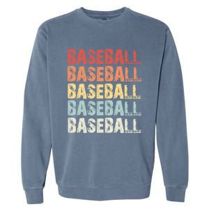 Retro Baseball Gift Baseball Lover Funny Gift Garment-Dyed Sweatshirt