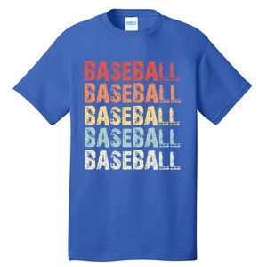 Retro Baseball Gift Baseball Lover Funny Gift Tall T-Shirt