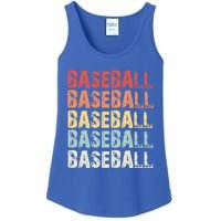 Retro Baseball Gift Baseball Lover Funny Gift Ladies Essential Tank