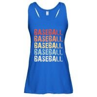 Retro Baseball Gift Baseball Lover Funny Gift Ladies Essential Flowy Tank