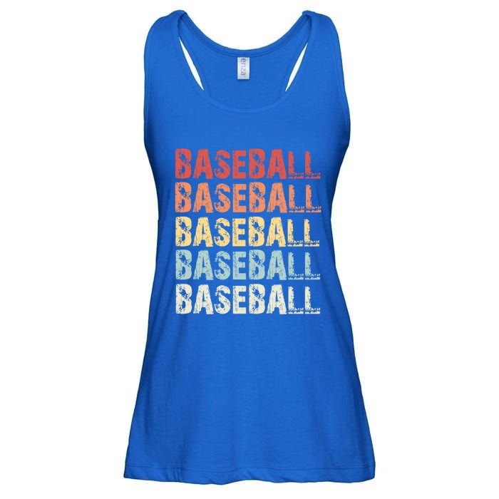 Retro Baseball Gift Baseball Lover Funny Gift Ladies Essential Flowy Tank