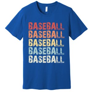 Retro Baseball Gift Baseball Lover Funny Gift Premium T-Shirt