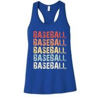 Retro Baseball Gift Baseball Lover Funny Gift Women's Racerback Tank