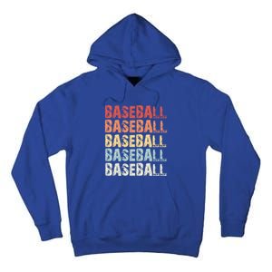 Retro Baseball Gift Baseball Lover Funny Gift Tall Hoodie