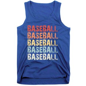 Retro Baseball Gift Baseball Lover Funny Gift Tank Top