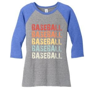 Retro Baseball Gift Baseball Lover Funny Gift Women's Tri-Blend 3/4-Sleeve Raglan Shirt