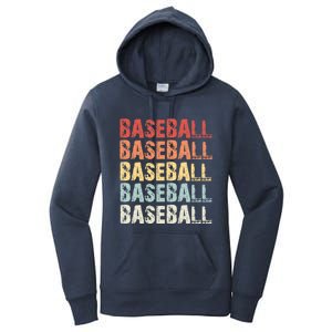 Retro Baseball Gift Baseball Lover Funny Gift Women's Pullover Hoodie