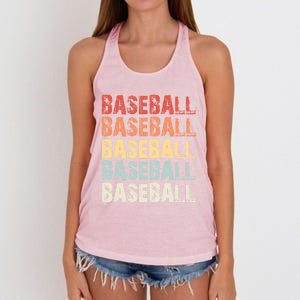 Retro Baseball Gift Baseball Lover Funny Gift Women's Knotted Racerback Tank