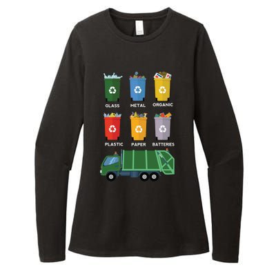 Recycle Bin Garbage Day Waste Aget Garbage Truck Cute Gift Womens CVC Long Sleeve Shirt