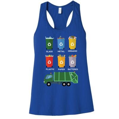 Recycle Bin Garbage Day Waste Aget Garbage Truck Cute Gift Women's Racerback Tank