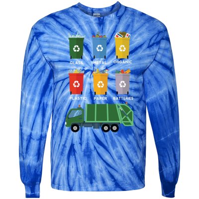 Recycle Bin Garbage Day Waste Aget Garbage Truck Cute Gift Tie-Dye Long Sleeve Shirt