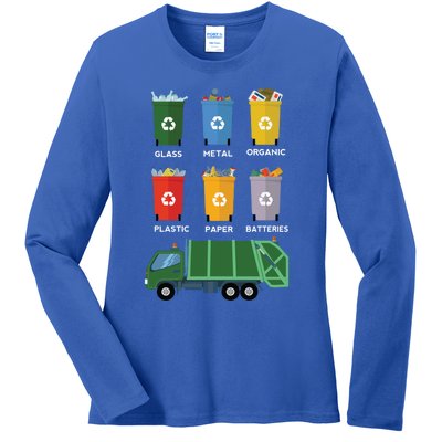 Recycle Bin Garbage Day Waste Aget Garbage Truck Cute Gift Ladies Long Sleeve Shirt