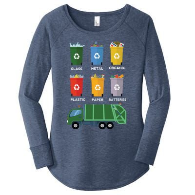 Recycle Bin Garbage Day Waste Aget Garbage Truck Cute Gift Women's Perfect Tri Tunic Long Sleeve Shirt