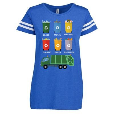 Recycle Bin Garbage Day Waste Aget Garbage Truck Cute Gift Enza Ladies Jersey Football T-Shirt