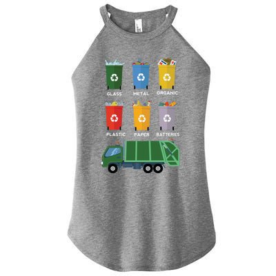 Recycle Bin Garbage Day Waste Aget Garbage Truck Cute Gift Women's Perfect Tri Rocker Tank