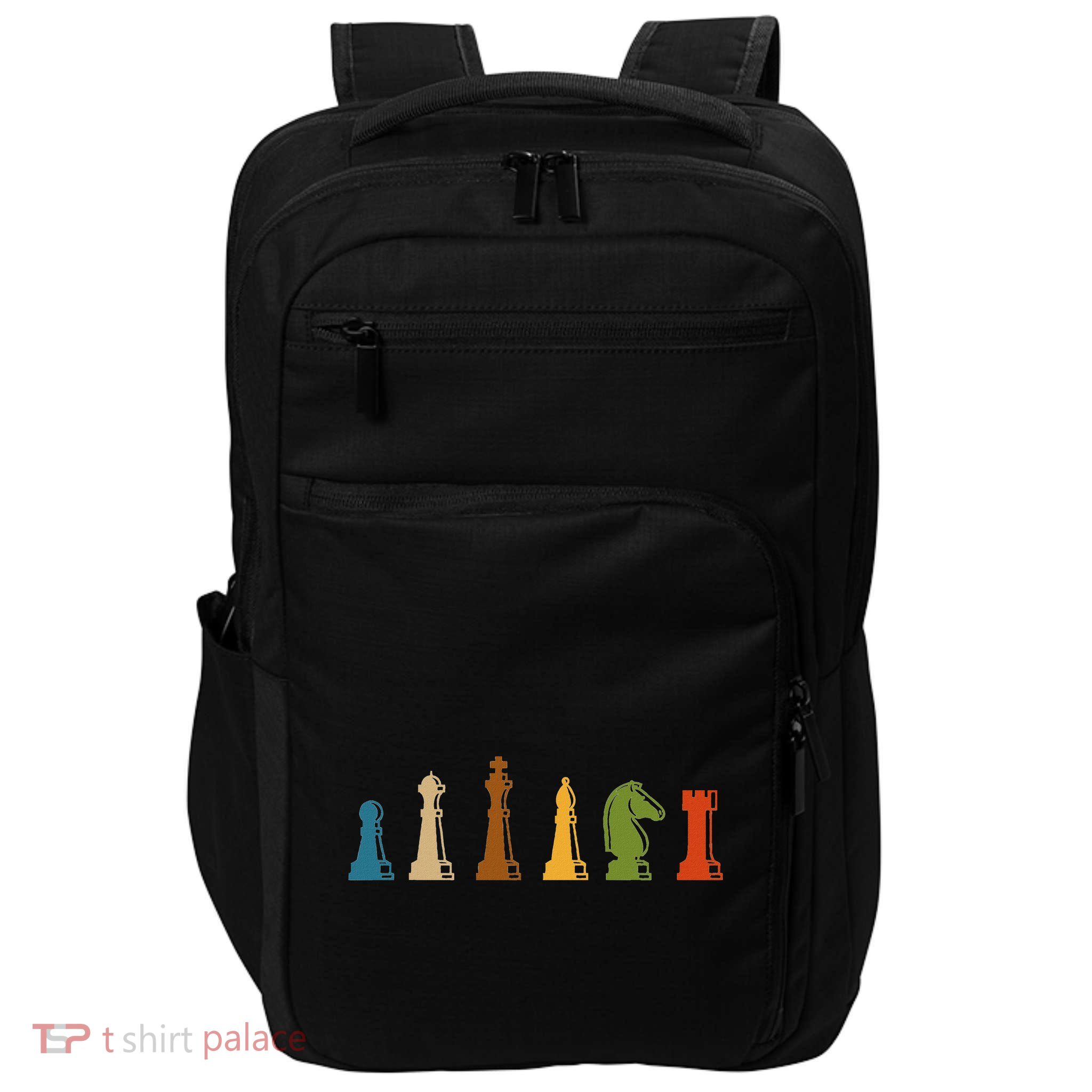 Retro Board Game Chess Impact Tech Backpack