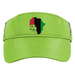 Red Black Green Flag African Queen Hair Black Owned Business Gift Adult Drive Performance Visor