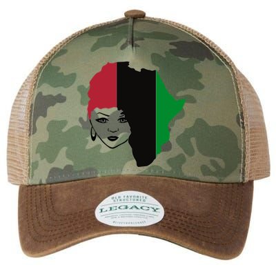 Red Black Green Flag African Queen Hair Black Owned Business Gift Legacy Tie Dye Trucker Hat