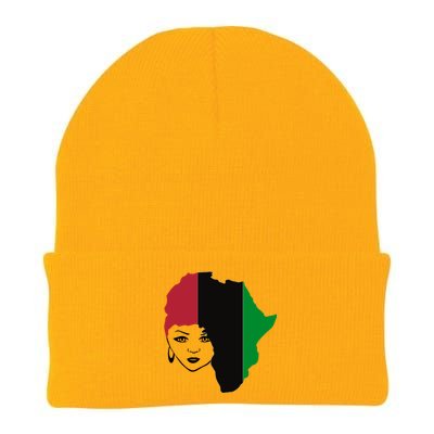 Red Black Green Flag African Queen Hair Black Owned Business Gift Knit Cap Winter Beanie