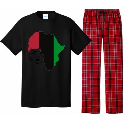 Red Black Green Flag African Queen Hair Black Owned Business Gift Pajama Set