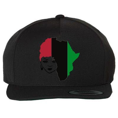 Red Black Green Flag African Queen Hair Black Owned Business Gift Wool Snapback Cap