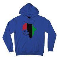 Red Black Green Flag African Queen Hair Black Owned Business Gift Tall Hoodie