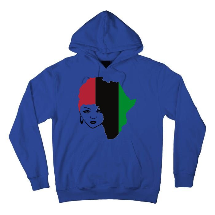 Red Black Green Flag African Queen Hair Black Owned Business Gift Tall Hoodie