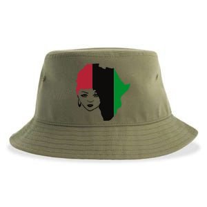 Red Black Green Flag African Queen Hair Black Owned Business Gift Sustainable Bucket Hat